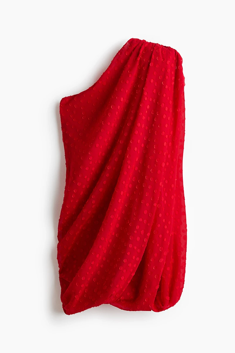 Robe asymétrique à effet drapé