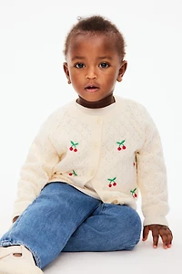 Embroidery-detail cardigan