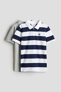 Lot de 2 polos en coton
