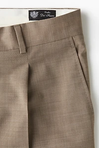 Pantalon de costume classique en laine mélangée