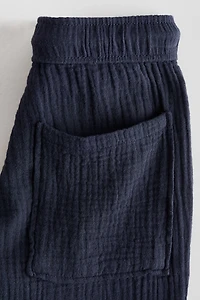 Pantalon à cordon en mousseline