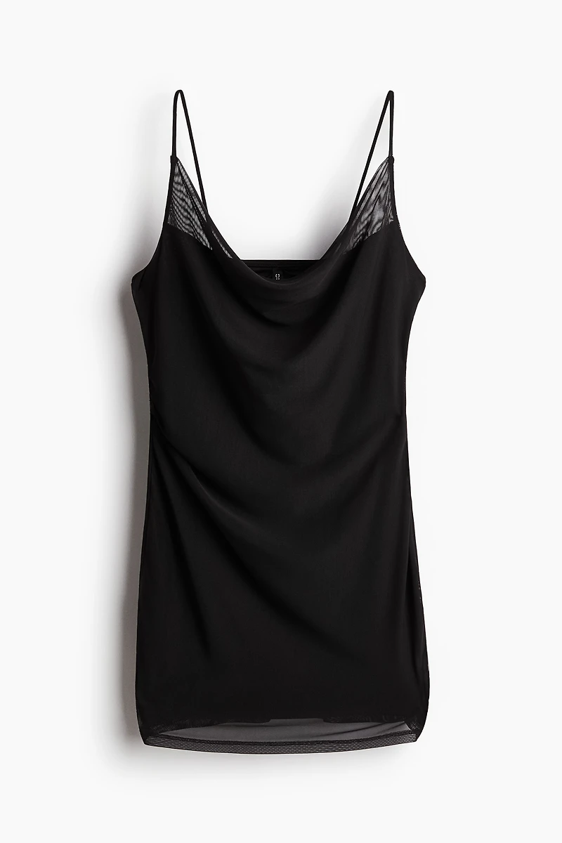 Draped Mesh Dress