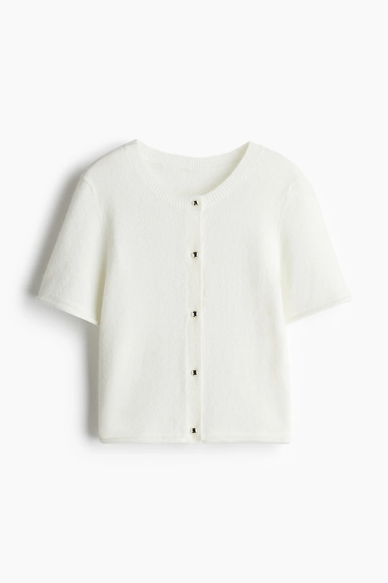 Gilet à manches courtes en fin tricot