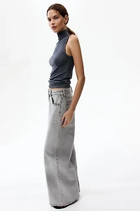 Sleeveless Mock Turtleneck Top