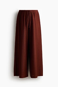 MAMA Pantalon en jersey d’aspect dentelle