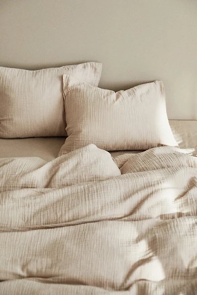 Parure de couette lit simple en mousseline