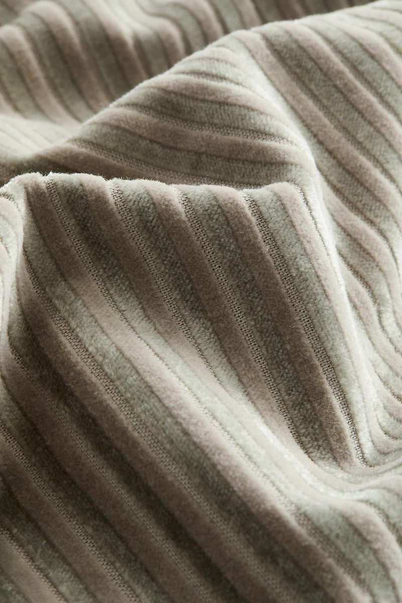 Housse de coussin en velours côtelé