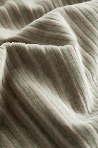 Housse de coussin en velours côtelé