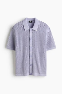 Relaxed-Fit Open-Knit Shirt