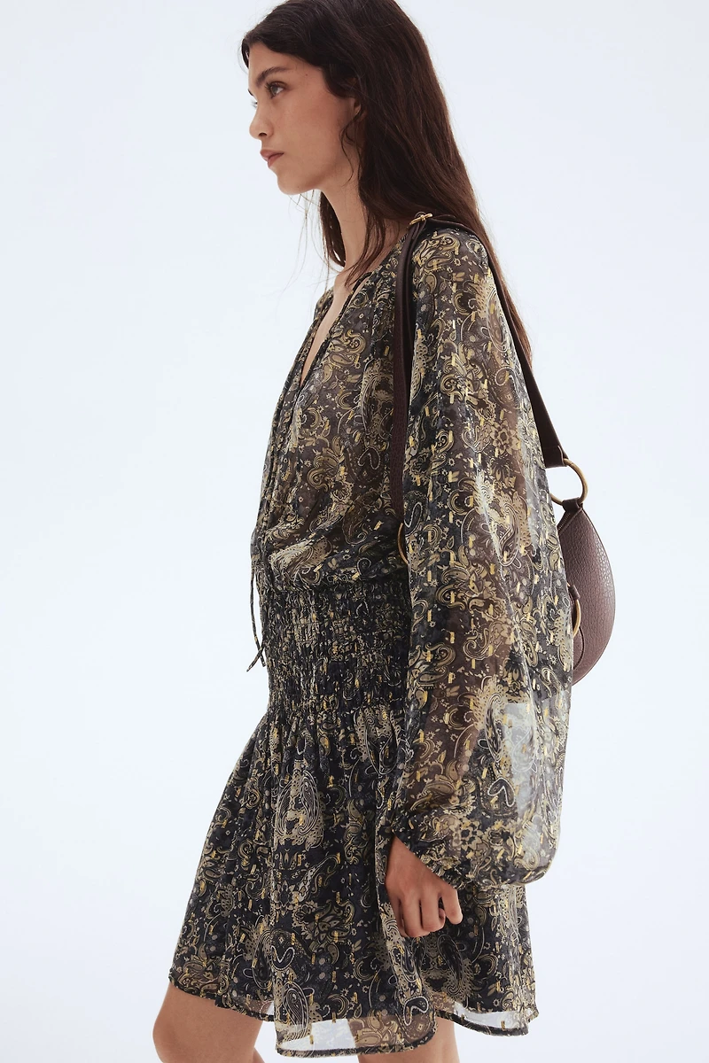 Smocked Chiffon Dress
