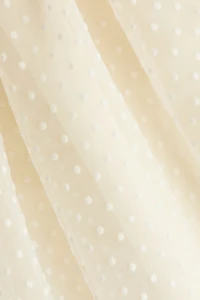 Dress with Flock-Print Tulle Skirt