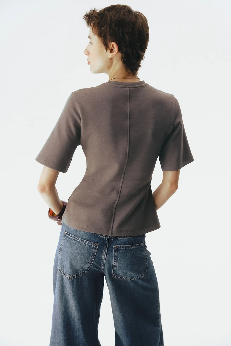 Tapered-Waist Interlock T-Shirt
