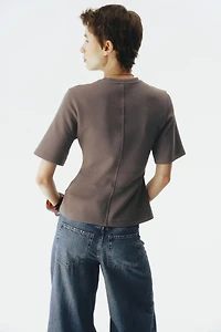 Tapered-Waist Interlock T-Shirt