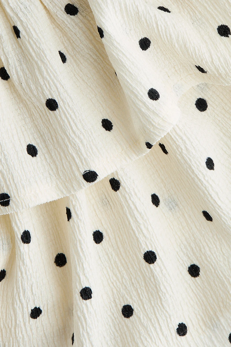 Crinkled Tiered Skirt