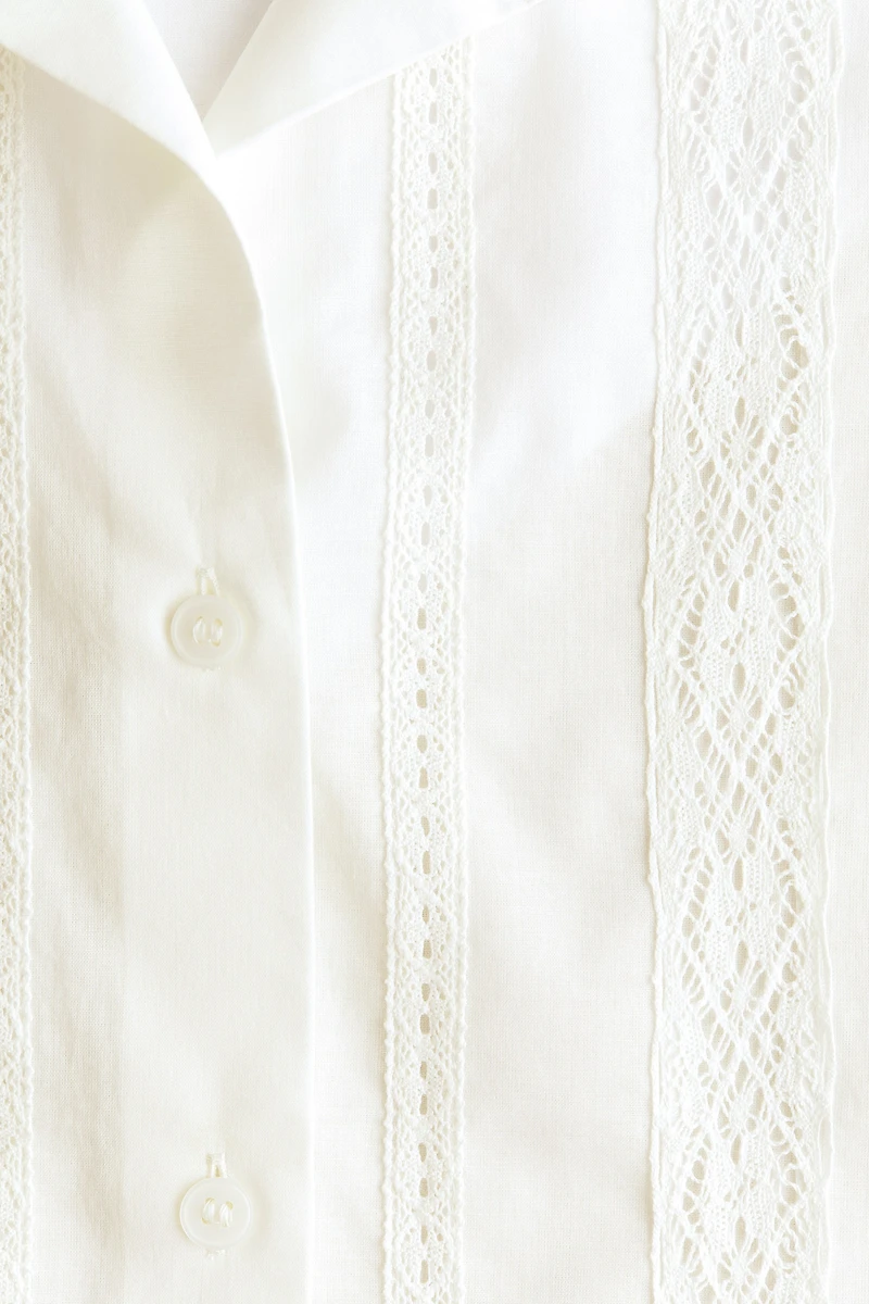 Lace-Trimmed Beach Shirt
