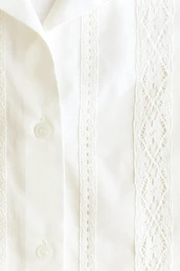 Lace-Trimmed Beach Shirt