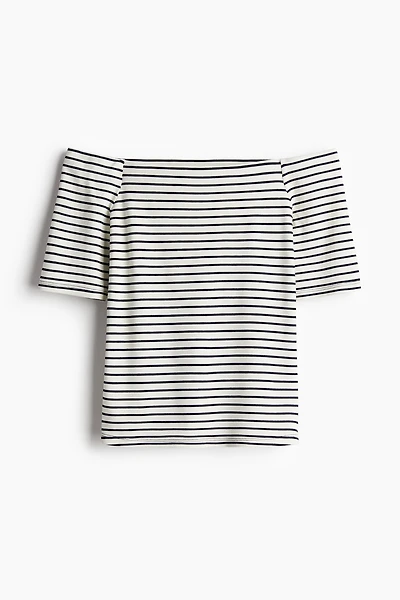 Off-the-shoulder Jersey Top