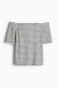 Off-the-shoulder Jersey Top