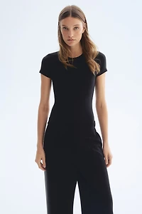 Short-Sleeved Microfiber Bodysuit