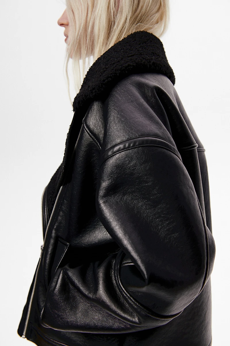Veste double face de style motard