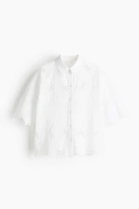 Shirt with Eyelet Embroidery