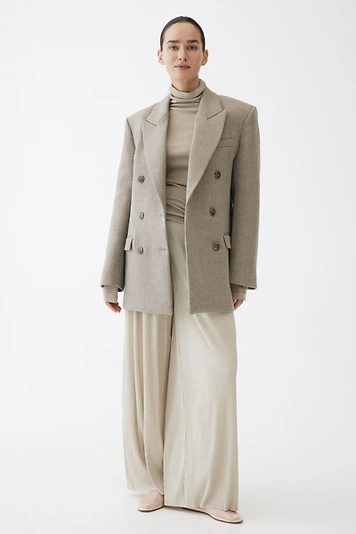 Pantalon MAMA en jersey froissé