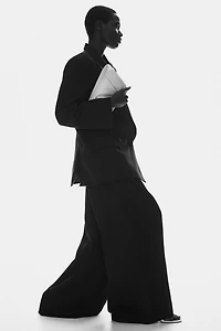 Belted Pleat-Detail Pants