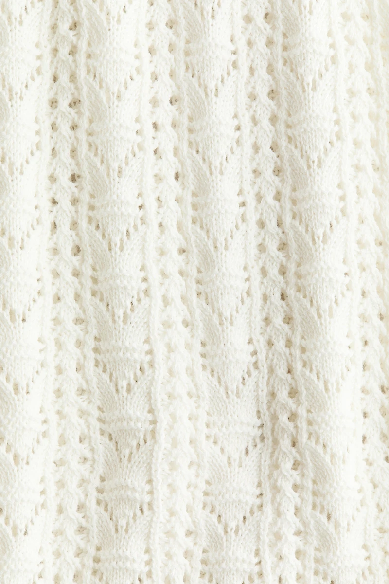 Crochet-Look Cotton Pants