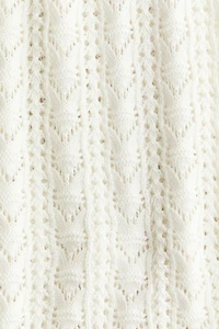 Crochet-Look Cotton Pants