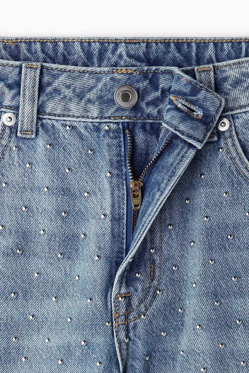 Wide High Studded Jeans