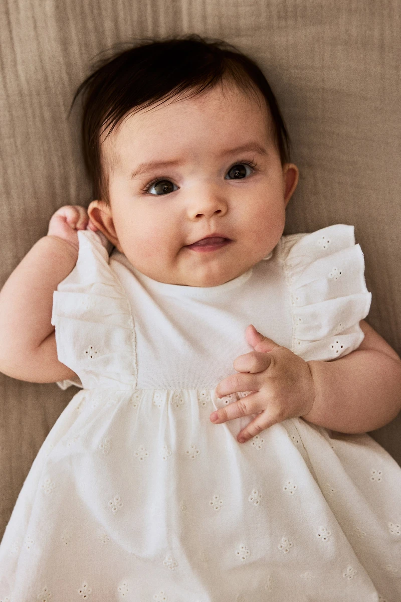 Ruffle-trimmed Bodysuit Dress
