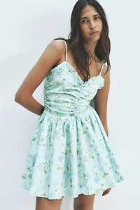 Ruched Cotton Dress