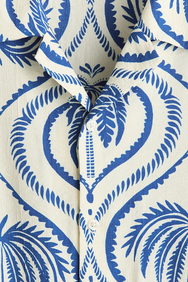 Chemise décontractée à col cubain