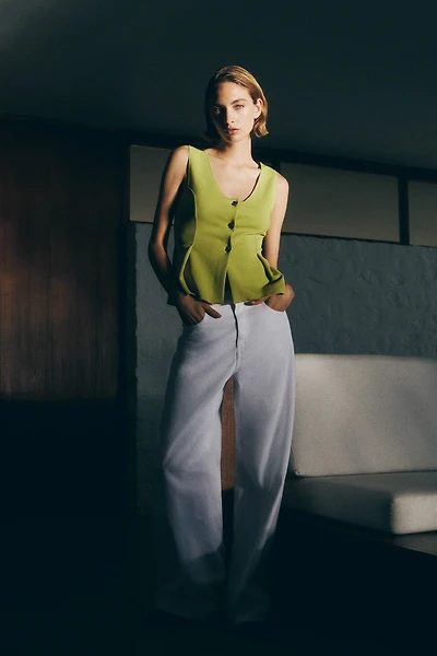 Gilet péplum sans manches