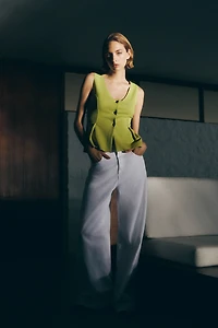 Gilet péplum sans manches