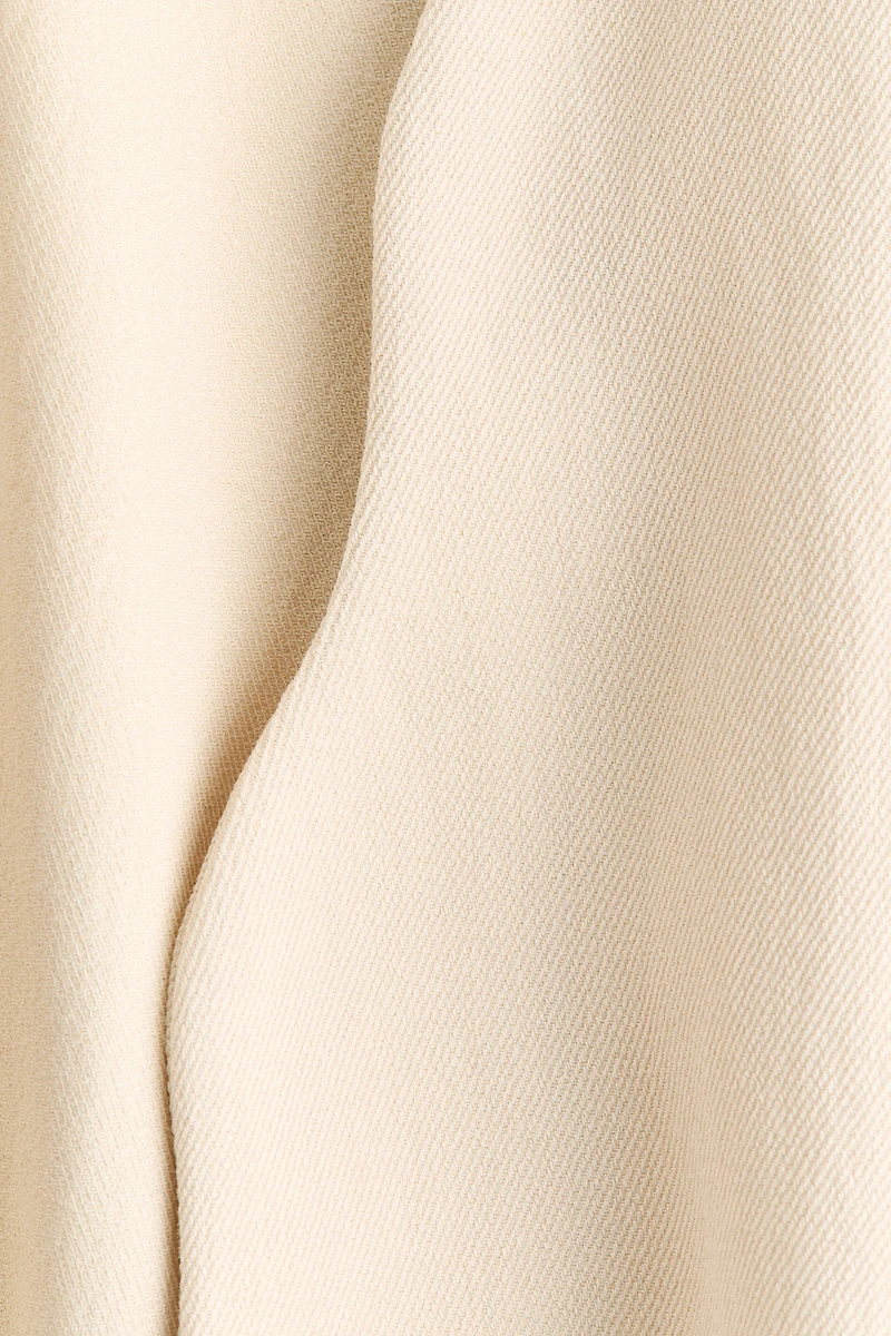 Linen-Blend Tie-Front Jacket