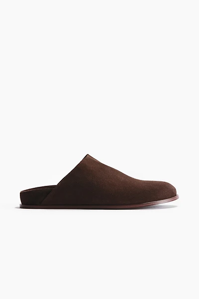 Suede Footbed Mules