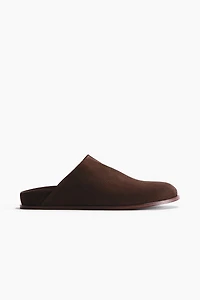 Suede Footbed Mules