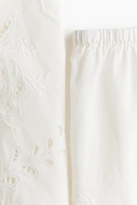 Cotton Pajamas with Eyelet Embroidery