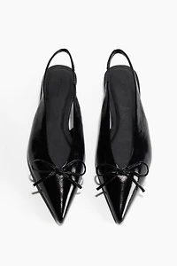 Leather Slingback Ballet Flats