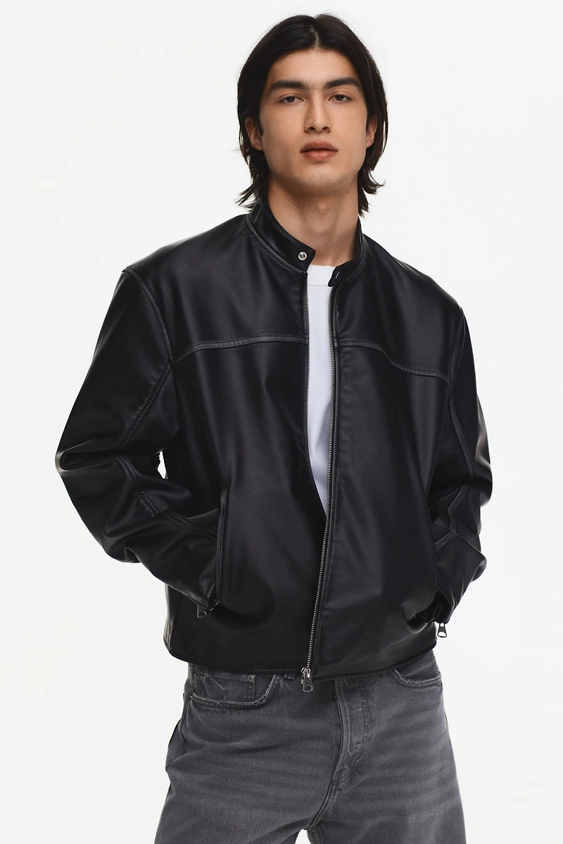 Veste de coureur automobile en tissu enduit