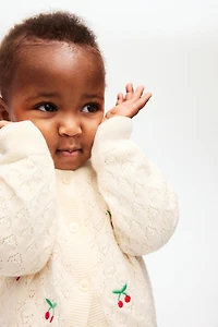 Embroidery-detail cardigan