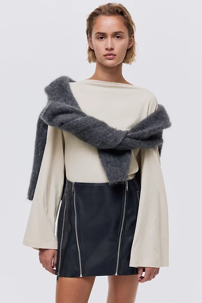 Haut à encolure bateau en coton