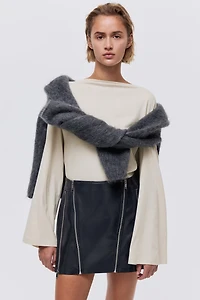 Haut à encolure bateau en coton