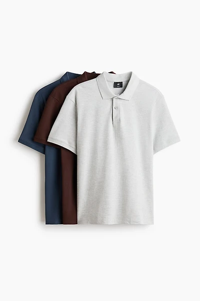 3-Pack Regular-Fit Polo Shirts