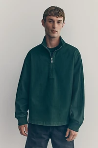 Cotton Half-Zip Sweatshirt