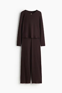 Pyjama en jersey côtelé