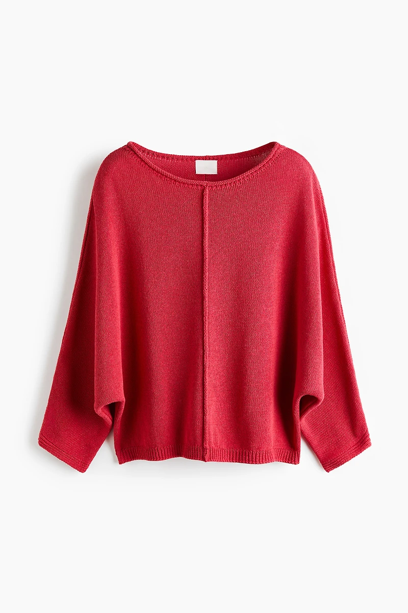 Batwing-Sleeved Sweater