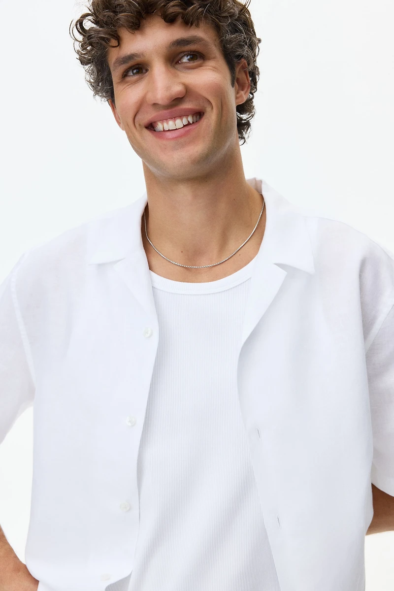 Relaxed-Fit Linen-Blend Resort Shirt