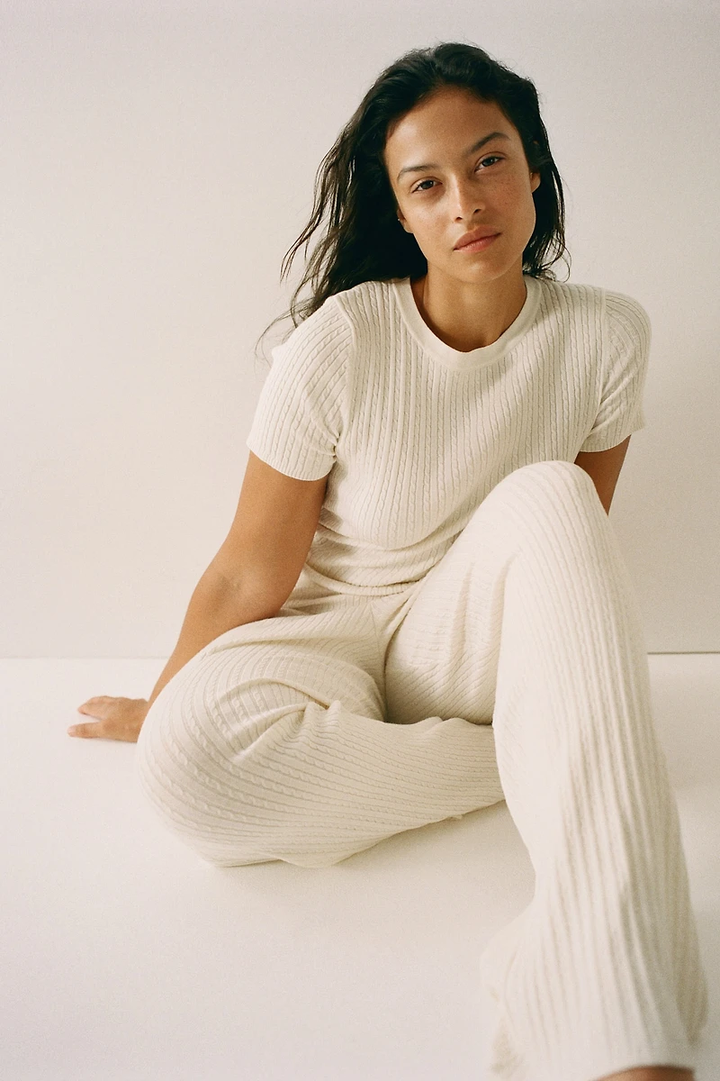 Cable-Knit Pants